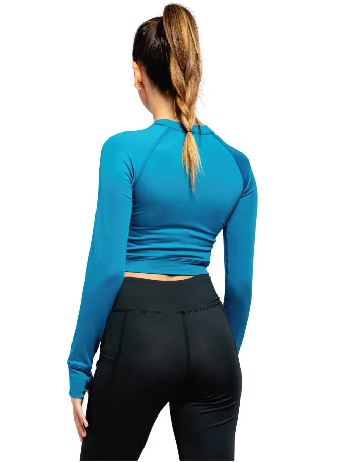 زيسي Women's Full-Sleeve Crop Top