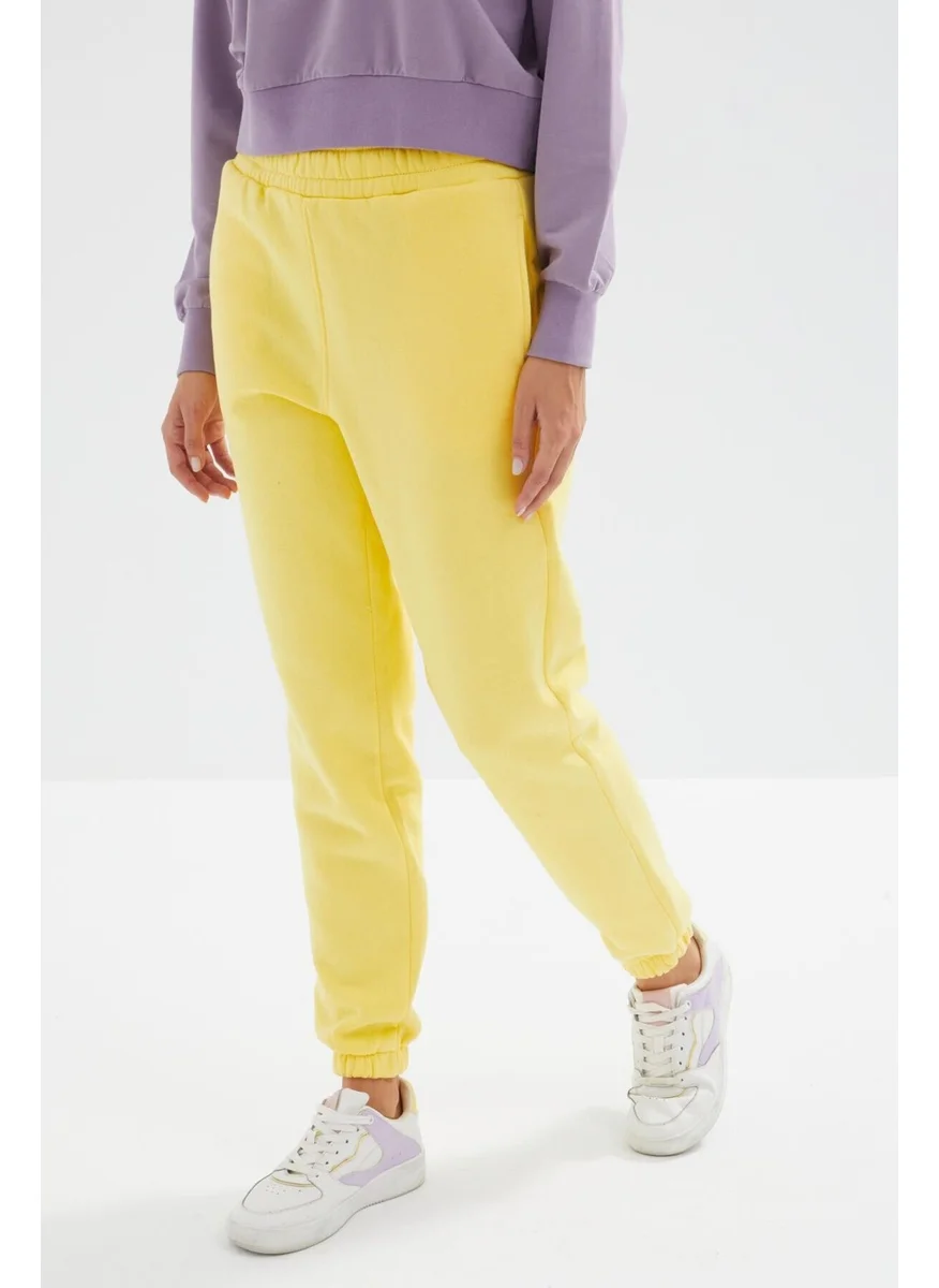 Tommy Life Lemon High Waist Comfortable Form Basic Jogger Women's Tracksuit Bottom - 94624