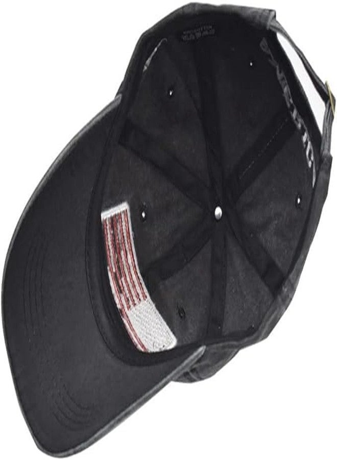 Handcuffs Cap for Men & Women with Adjustable Buckle Distressed Cotton Hat | Baseball Caps | Caps & Hats | Casual Cap (Black) - Image 2