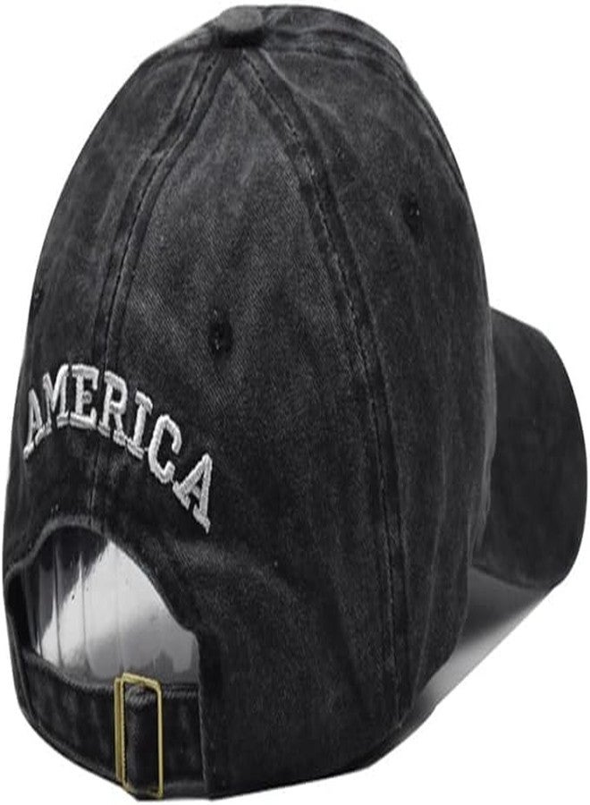 Handcuffs Cap for Men & Women with Adjustable Buckle Distressed Cotton Hat | Baseball Caps | Caps & Hats | Casual Cap (Black) - Image 5