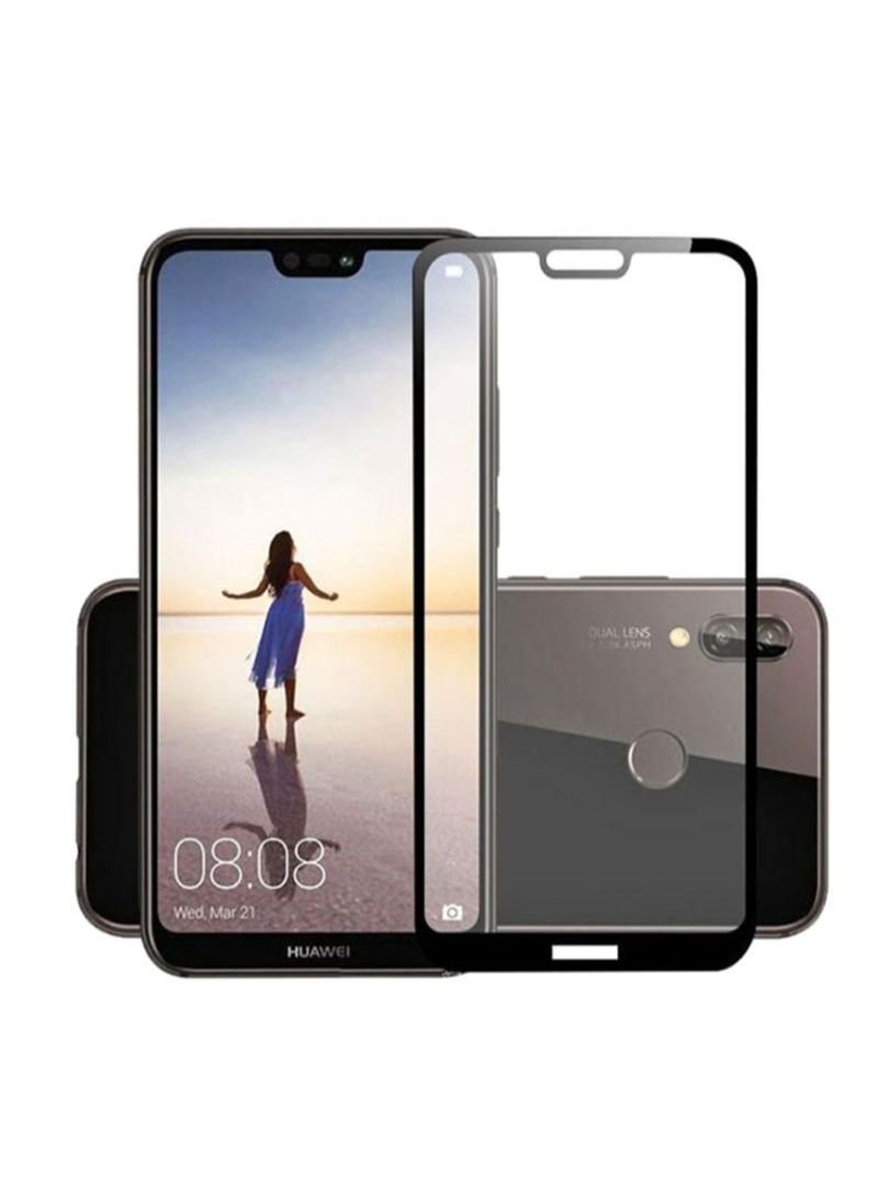 3D Tempered Glass Screen Protector For Huawei Honor P20 Lite /Nova 3E Black/Clear