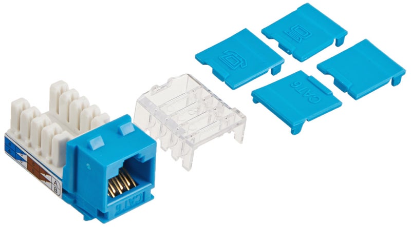 C2G Legrand Cat6 Keystone Jack 90, Blue Unshielded Cat 6 Keystone with RJ45 Keystone Jack for Keystone Insert, 1 Count, C2G 29316 - Image 5