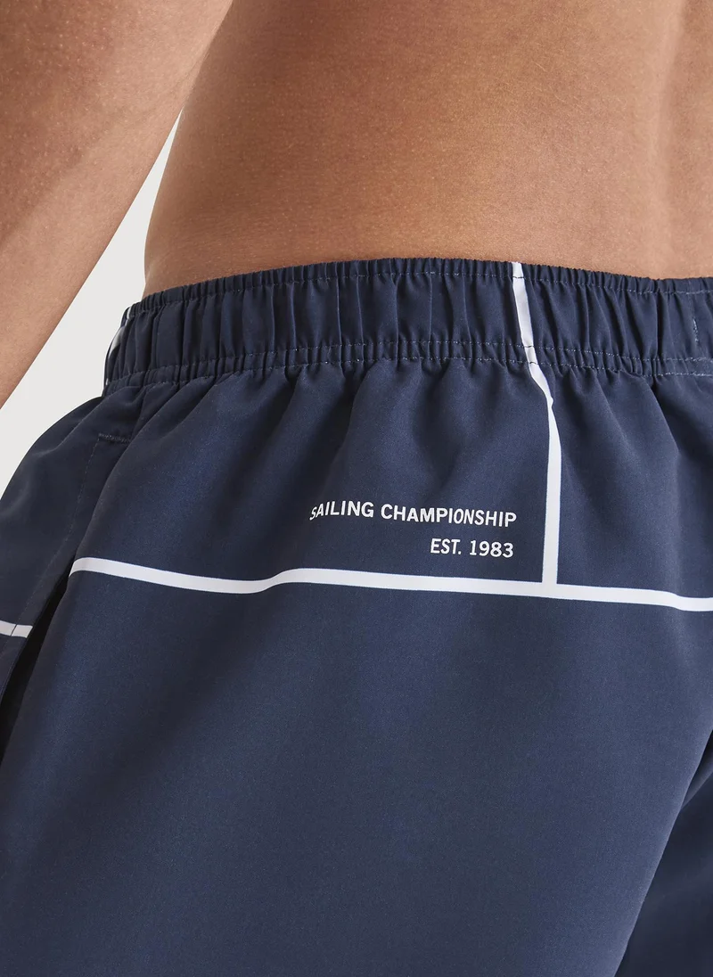 Nautica Men Swim Shorts for Beach and Pool Wear-Blue