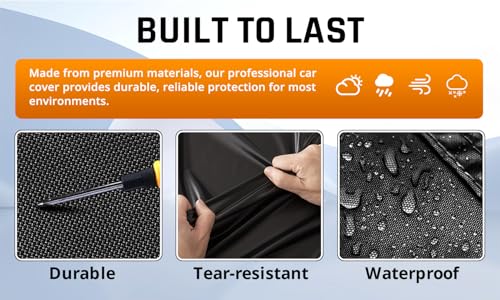 AltoCover SUV Car Cover Waterproof All Weather Protection with Silver Stripe Design,Universal Fit Toyota RAV4, Honda CRV, Tesla Model Y, Audi Q5, Nissan Rogue, Mazda CX-5, Kia Sorento,Hyundai Sante Fe - Image 3
