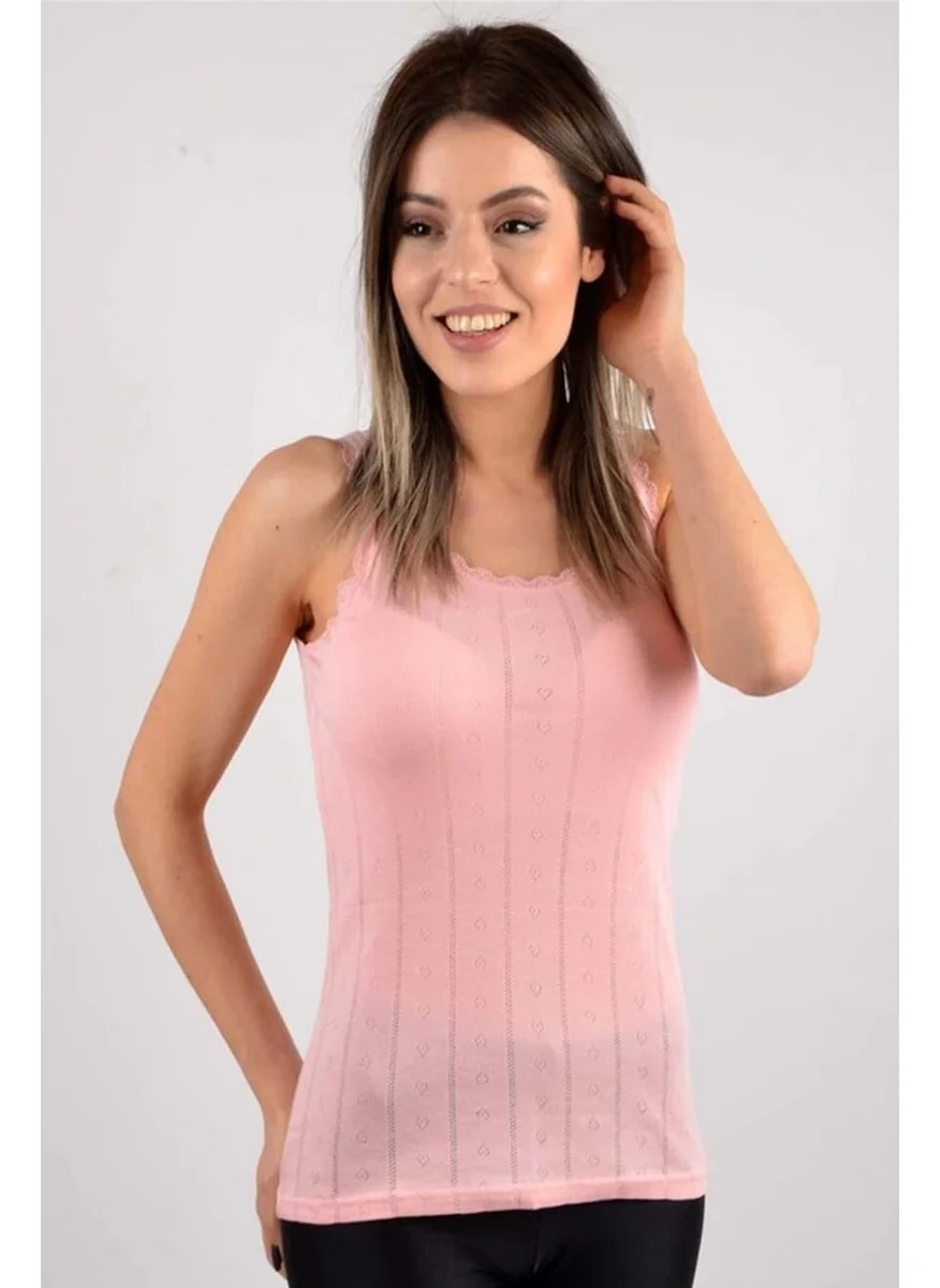Tutku Passion Women Jacquard Wide Strap Undershirt 3 Pieces - 0201