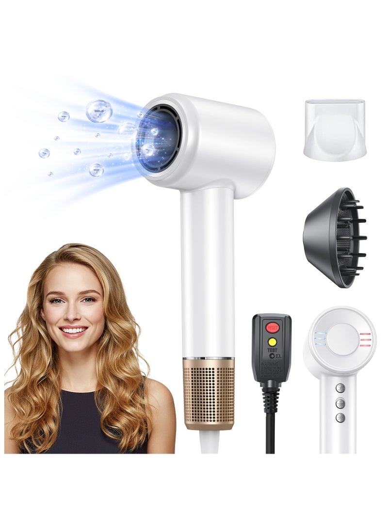 Bopcal Hair Dryer, 500 Millions Negative Ionic Care Blow Dryer for Fast Drying, Professional 120000RPM High-Speed Hairdryer Low Noise Thermo-Control - Image 1