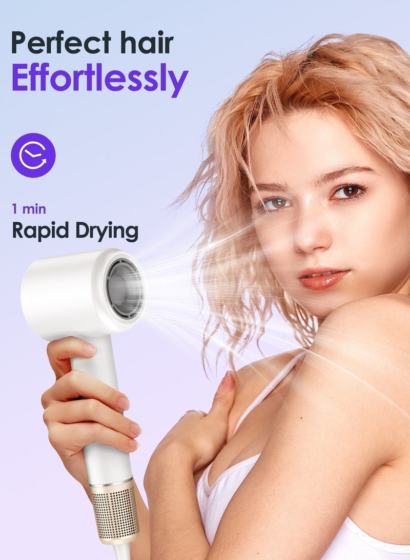 Bopcal Hair Dryer Motor 120000 RPM 500 Millions Negative Ionic Care Blow Dryer for Fast Drying, Professional 120000RPM High-Speed Hairdryer Low Noise Thermo-Control - Image 2