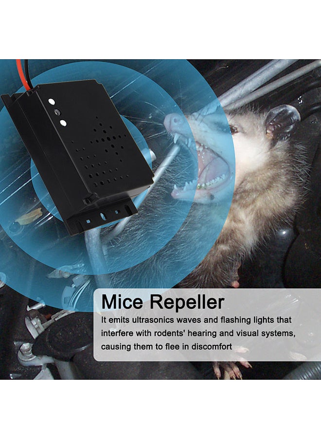 Generic - Car Under Hood Animal Repeller Rodent Rat Repellent Mice Repeller Deterrent Device with LED Strobe Light for Car Trunk RV Indoor Warehouse - Image 1