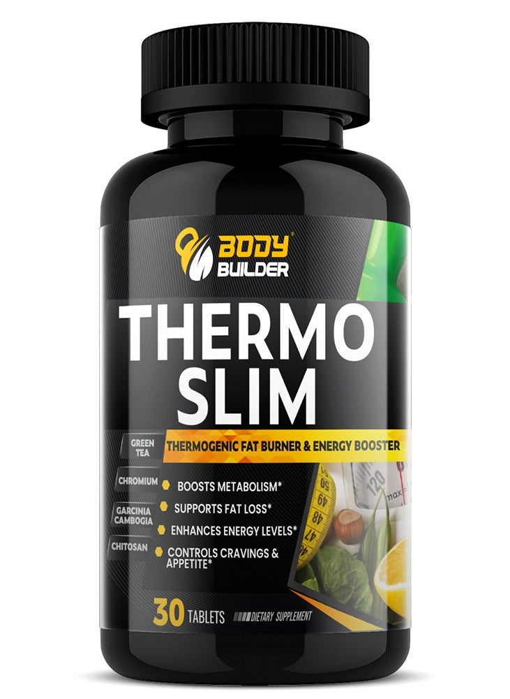 Body Builder Thermo Slim, 30 Tablets, Thermogenic Fat Burner, Metabolism Support 