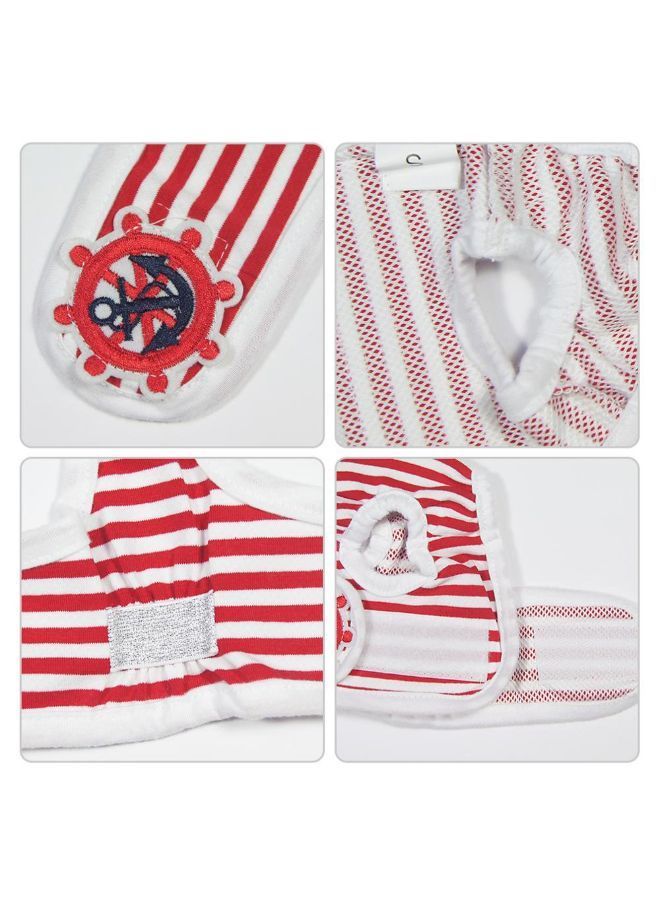 NIBEMINENT Hygiene Washable Female Pet Dog Sanitary Diaper Red 25 x 1.50 25cm - Image 4