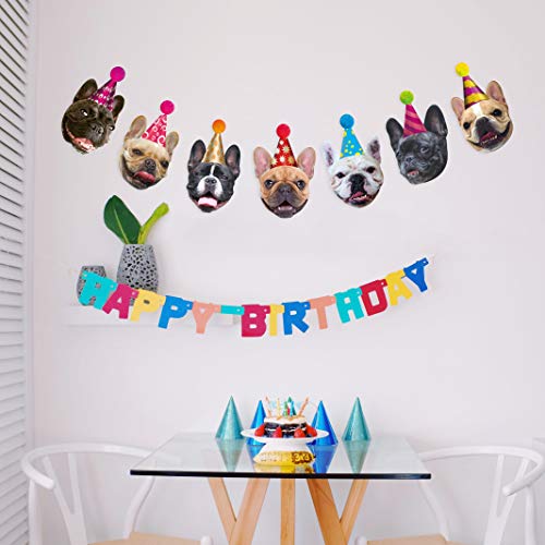 Silvima Dog Birthday Garland, Funny French Bulldog Face Portrait Birthday Banner, Bday Bunting Decoration… - Image 5
