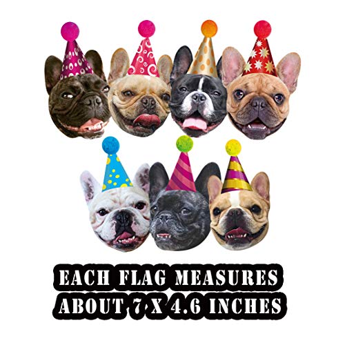 Silvima Dog Birthday Garland, Funny French Bulldog Face Portrait Birthday Banner, Bday Bunting Decoration… - Image 2