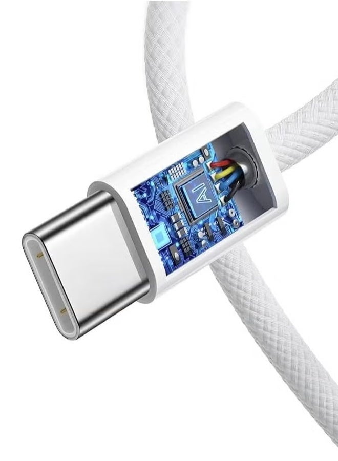 X spring USB C to C Woven Charging Cable,1M Fast Type C to C Charger Cord foriPhone 15/16,15/16 Pro,15/16 Plus,15/16 Pro Max,for MacBook Pro/Air,for iPad Air 4/5,Mini 6/Pro12.9in/11in - Image 3