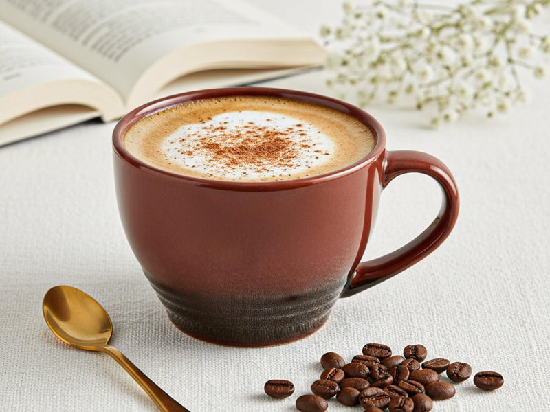 Bodhi House Large Ceramic Coffee Mug | Microwave & Dishwasher Safe | Bone-Ash Free Cappuccino Mug | Multi-Purpose Food Grade Latte Coffee Mug Ideal for Daily Use & Gifting (500ml | Deep Red) - Image 1