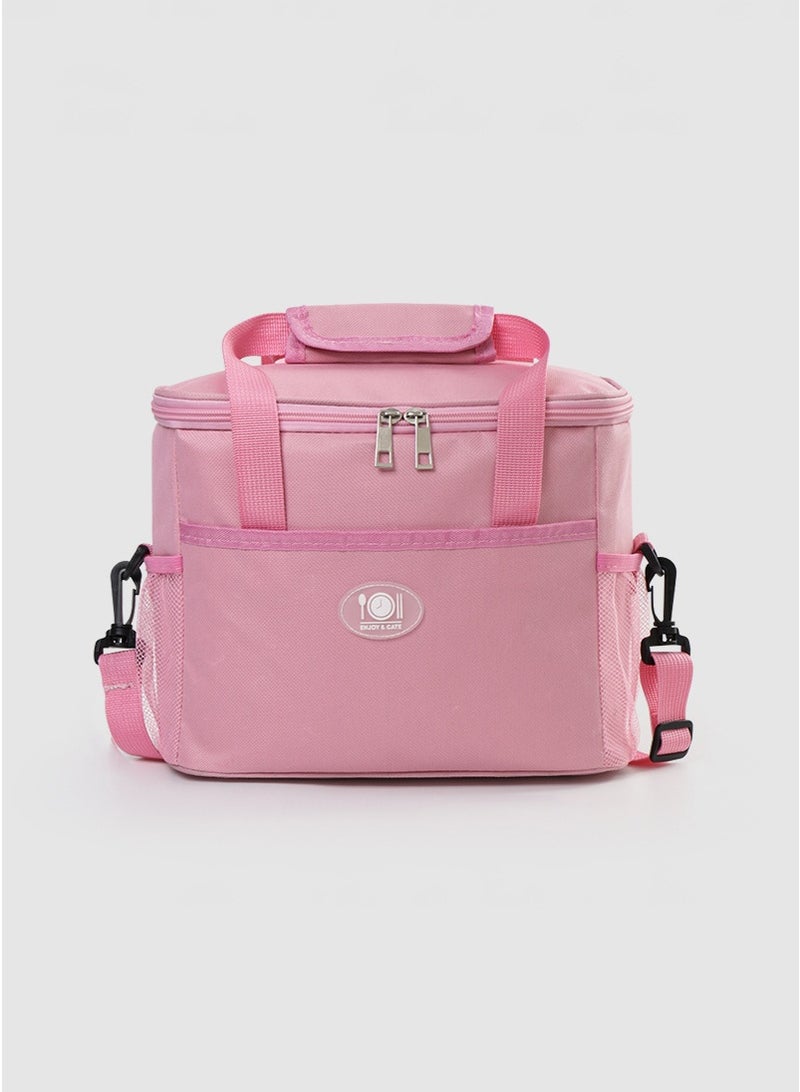 TAPIT 8L Insulated Lunch Bag for Men and Women, Large Cooler Tote Lunch Bag, Adjustable Shoulder Strap Lunch Bag, Large Capacity Oxford Waterproof Picnic Bag for Camping, Barbecue, Outdoor Activities (Pink-26x15x21CM)  - Image 1