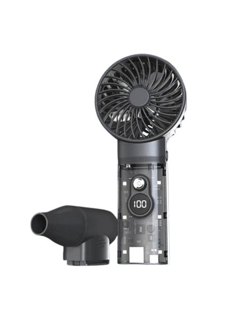 Super High-Speed Portable & Wearable Fan with Changeable Jet and 10000mAh Power Bank