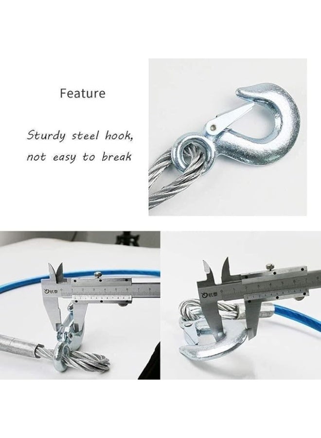 Heavy Duty Steel Wire Tow Rope - High-Strength Emergency Recovery Cable with Reinforced Steel Hooks - Professional Towing Line for Cars, SUVs, and Boats - Image 5