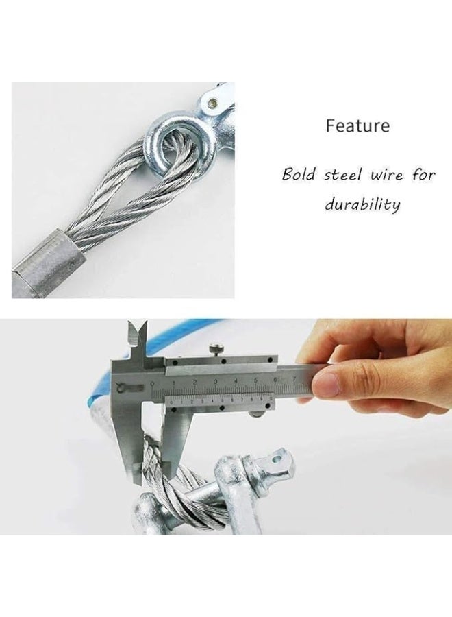 Heavy Duty Steel Wire Tow Rope - High-Strength Emergency Recovery Cable with Reinforced Steel Hooks - Professional Towing Line for Cars, SUVs, and Boats - Image 4