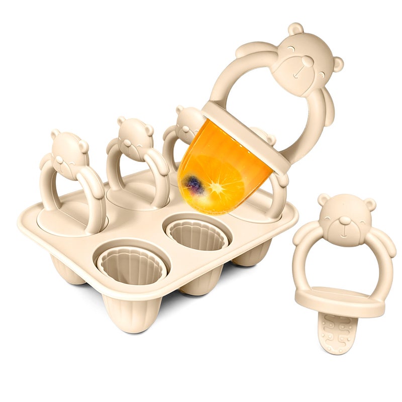 2026 New Food-Grade Silicone Ice Cream Mold for Babies and  Kids