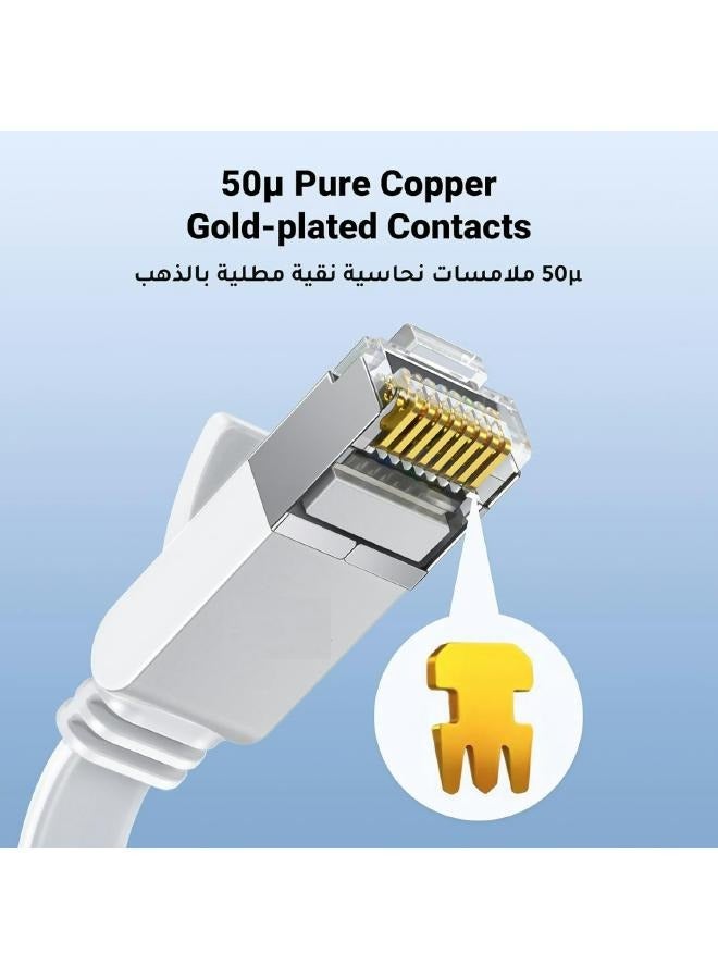 CAT Cat6 20M Gigabit Flat Network Coaxial 1000Mbps High Speed ​​Shielded Internet Cable Compatible with Laptops, PC, PS5, PS4, TV, Modem, Router  - Image 1