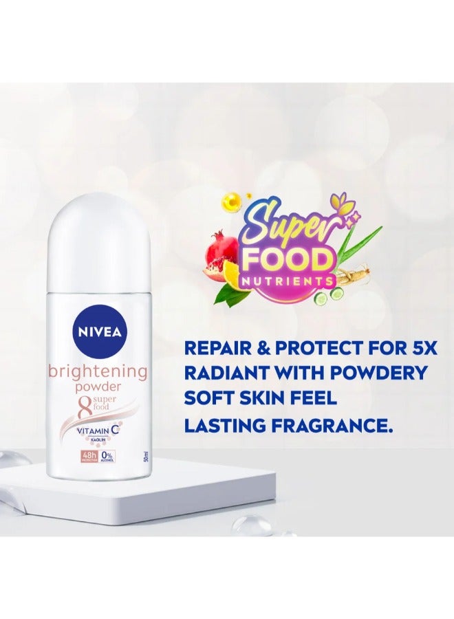 Nivea Nivea  Brightening Powder Super Food Vitamin C ,Roll-on Deodorant ,50Ml - Image 3
