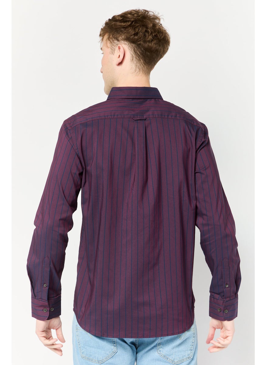 La Martina Men Tailored Fit Long Sleeves Embroidered Logo Casual Shirt, Multicolor  - Image 4