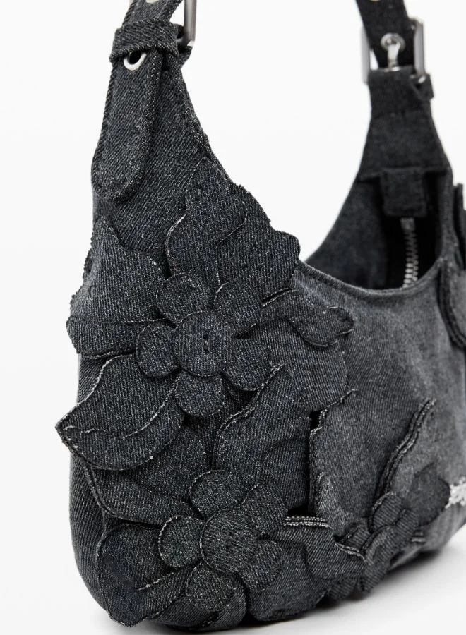DESIGUAL Small Floral Appliqué Bag