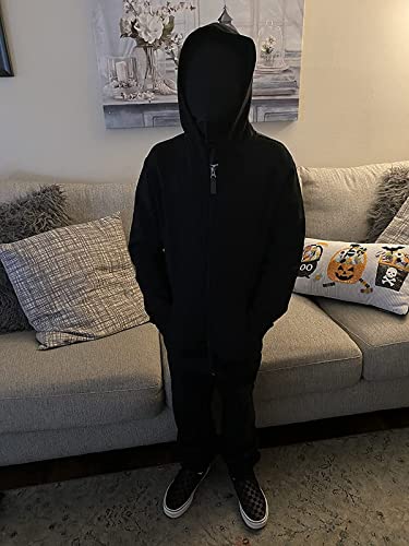 HOMELEX 2 Pieces Full Face Mask, 2nd Skin Masks,Halloween Spandex Hood for Unisex Cloth-Black - Image 4