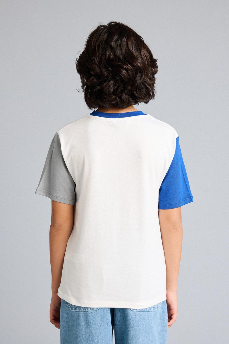 DeFacto Beige Boy Boy Printed T-Shirt Casual - Image 5