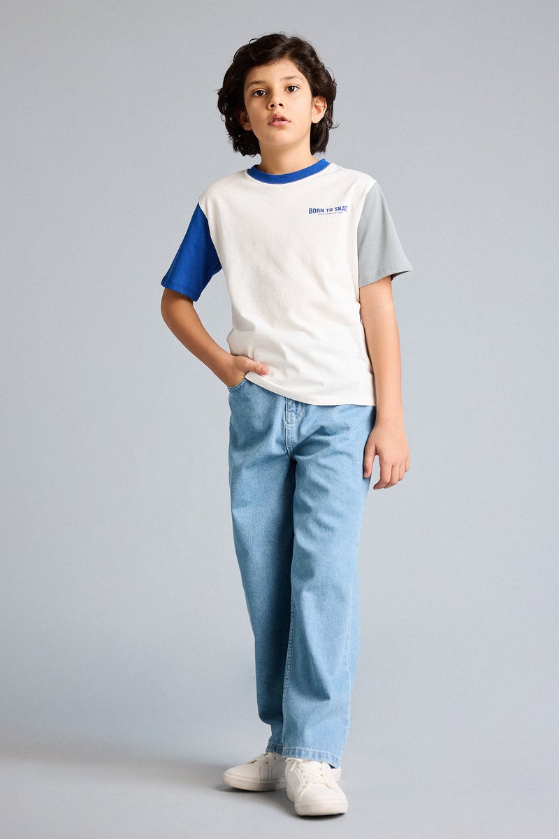 DeFacto Beige Boy Boy Printed T-Shirt Casual - Image 2