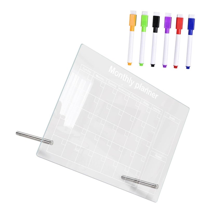 2 in 1 Transparent Acrylic Memo Board Set with Erasable Pen - Image 2
