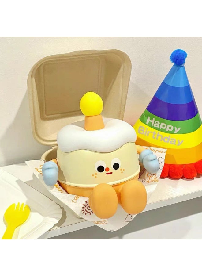 Cake Night Light Atmosphere Bedroom With Sleep Internet Celebrity Led Charging Silicone Pat Light Women's Year Birthday Gift-Colour:365-day Long Warranty - Ghostwriting Greeting Cards - Warm Night Lights-Size:Birthday Cake Light With 3 Levels Of Adjustment [color Box/no Greeting Card] - Image 4