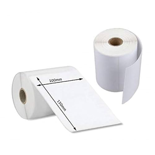 SpiderJuice 1Pc Adhesive Plain White Direct Thermal Labels Stickers Printing Roll Thermal Printer Paper 4" x 6" (100 x 150 mm) Ideal for Flex and E-Commerce Shipping Parcel Barcode and Address Labels - Image 3