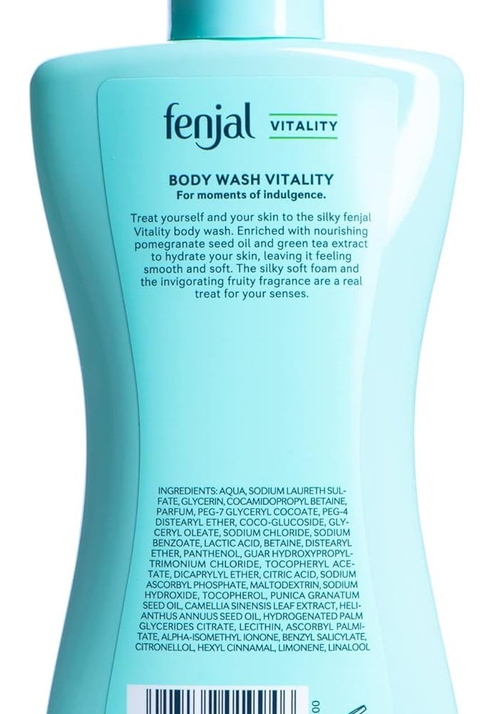 fenjal Vitality Body Wash with Pomegranate Oil & Green Tea - 200 ml - Image 2