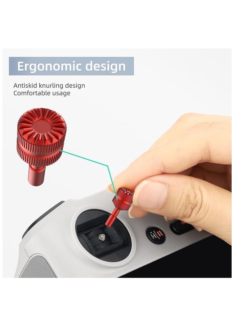 Remote Control Metal Joystick for DJI Mini 3 Pro for DJI RC Controller Rockers Control Replacement Thumb (Red)  - Image 3