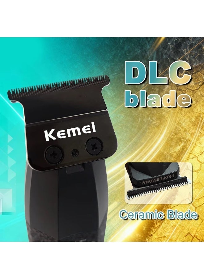 Kemei Km-1817 Professional Hair Clipper for Men Blade Full Metal LED Display Low Noise Trimmer Finishing Machine - Image 2