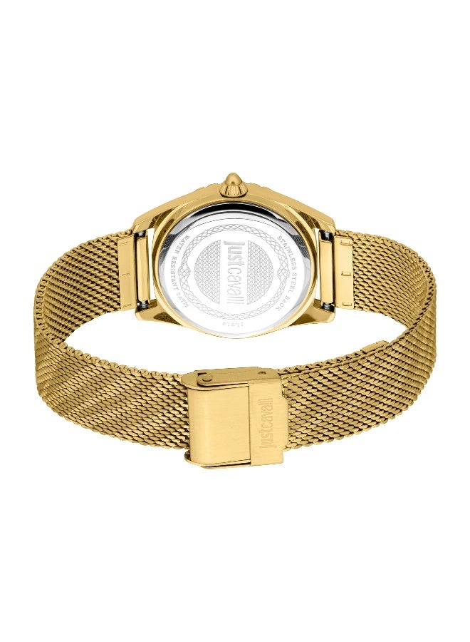 Just Cavalli جست كافالي ليدي لوسترو JC1L313M0025 - ساعة كوارتز أنثوية من الفولاذ المقاوم للصدأ 3 عقارب - Image 3