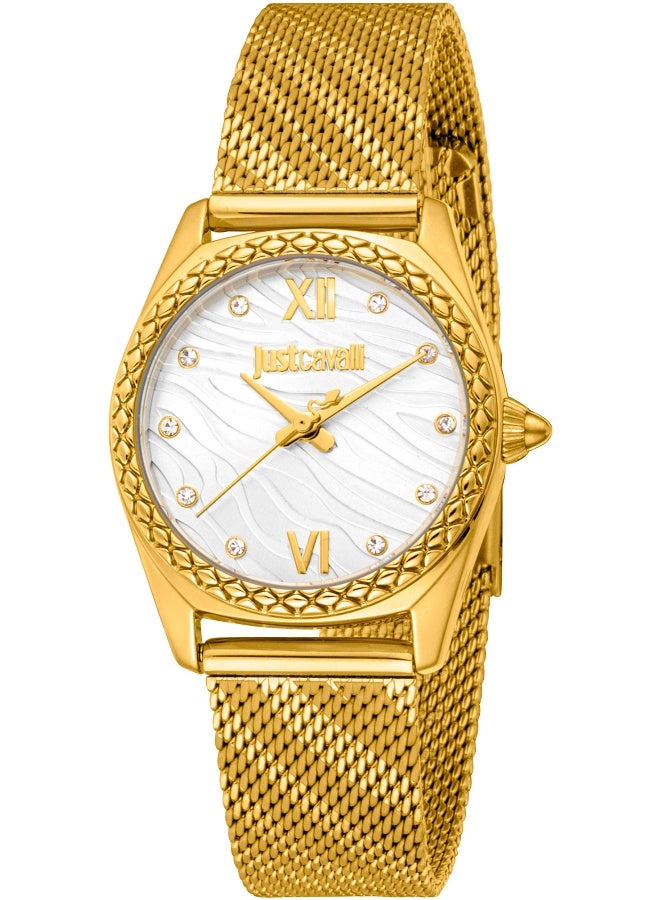 Just Cavalli جست كافالي ليدي لوسترو JC1L313M0025 - ساعة كوارتز أنثوية من الفولاذ المقاوم للصدأ 3 عقارب - Image 1