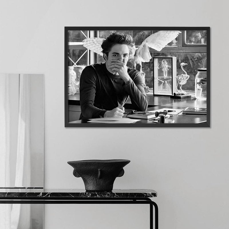 Quarut Funny Bathroom Movie Poster - Retro Black & White Canvas Print - Perfect for Bathroom Decor - Image 4
