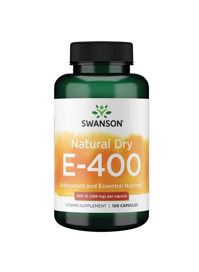 SWANSON Natural Dry Vitamin E 400 Iu (180.2 Milligrams) 100 Capsules - Image 2