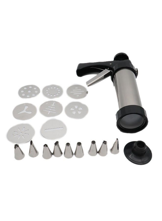 NIBEMINENT 19-Piece Biscuit Maker Set Silver/Black  - Image 1
