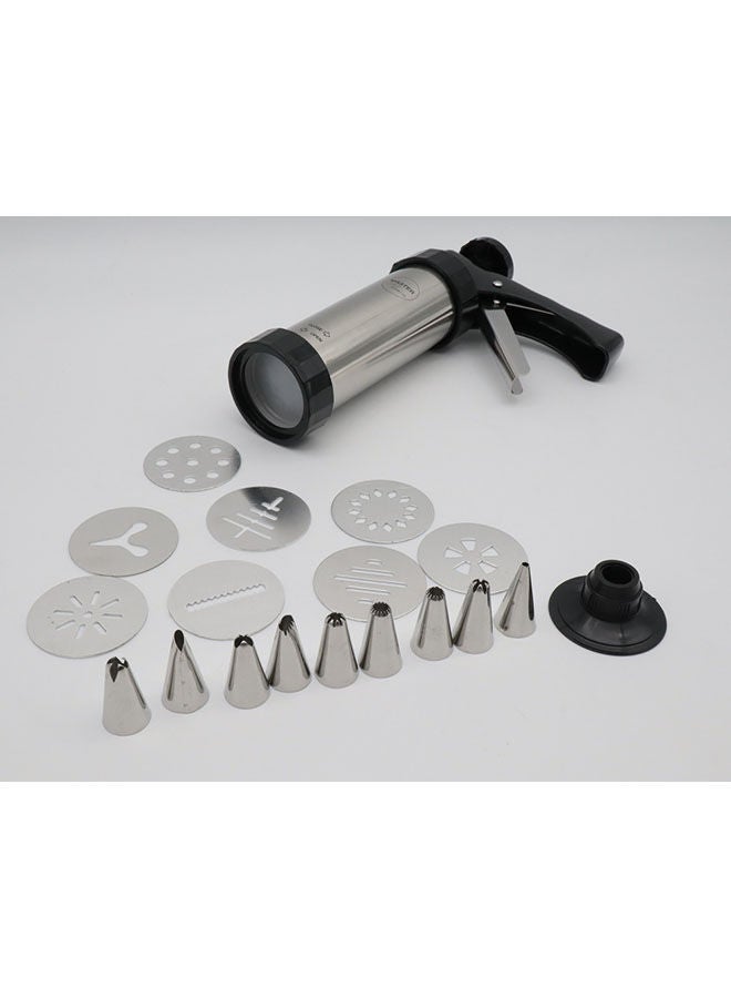 NIBEMINENT 19-Piece Biscuit Maker Set Silver/Black  - Image 5