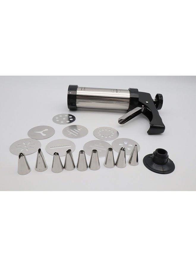 NIBEMINENT 19-Piece Biscuit Maker Set Silver/Black  - Image 3