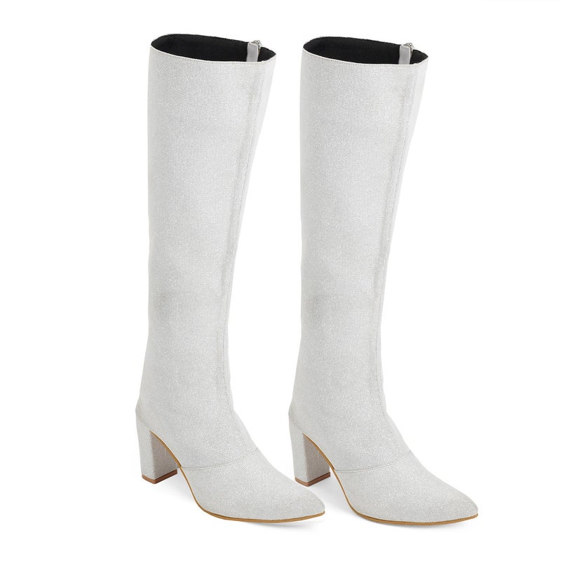 ZORIWORLD SNOWFLAKE Boots 3" Block Heel, Vegan Winter Luxe - Image 3