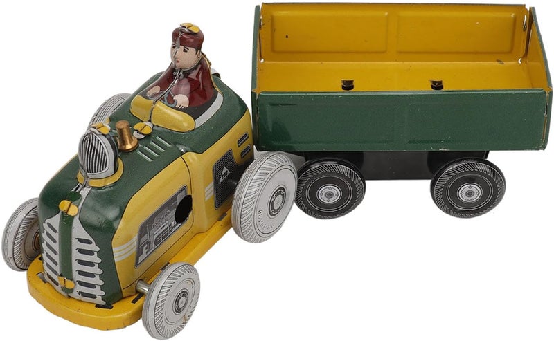 كلاراكو لعبة جرار، لعبة كلاسيكية تعمل باللف، جرار معدني من الصفيح، جرار قابل للفصل، جرارات كلاسيكية نوستالجية للأطفال، هدايا لعيد الميلاد - Image 1