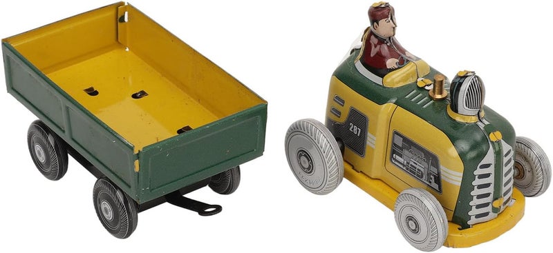 كلاراكو لعبة جرار، لعبة كلاسيكية تعمل باللف، جرار معدني من الصفيح، جرار قابل للفصل، جرارات كلاسيكية نوستالجية للأطفال، هدايا لعيد الميلاد - Image 5