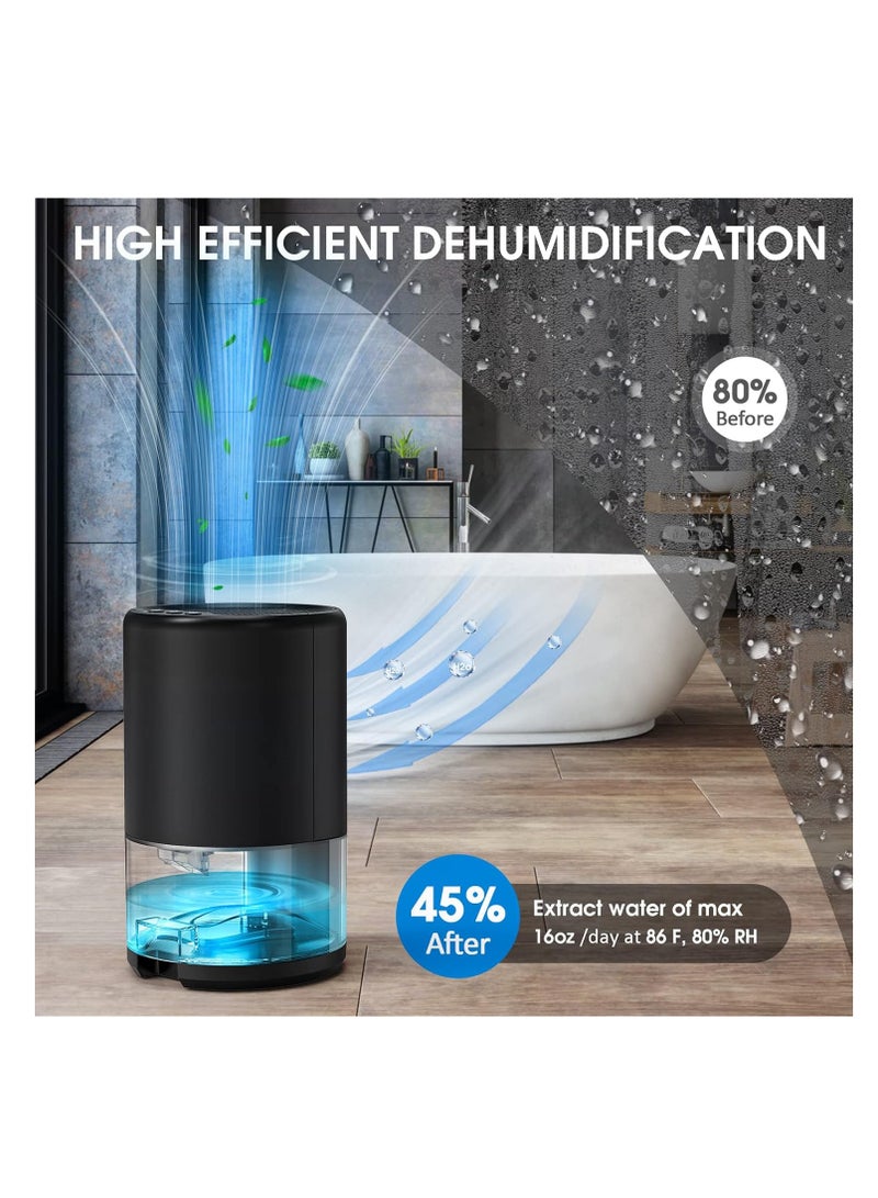 KASTWAVE Dehumidifiers for Home, 35 OZ Water Tank, Quiet Portable Small Dehumidifiers, Dehumidifiers for Bathroom, with Auto-off, Sleep Mode, 7 Colorful Night Light, for Basement, Bathroom, RV, Closet, Bedroom - Image 2