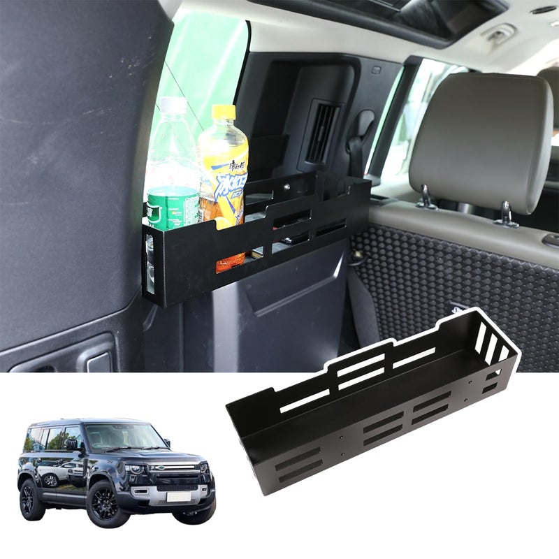YIWANG Black Aluminum Alloy Car Trunk Storage Basket Organizer For Land Rover Defender 110 20202022 Auto Accessories Left
