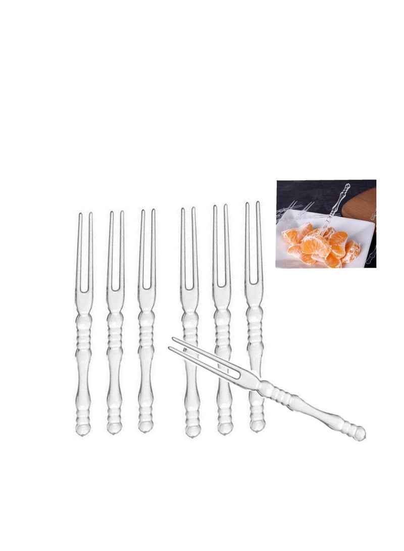 400 Pcs Disposable Plastic Fruit Forks  Cocktail Forks Tasting Appetizer Forks Set Mini Cake Forks Plastic Fruit Fork Plastic  - Image 1
