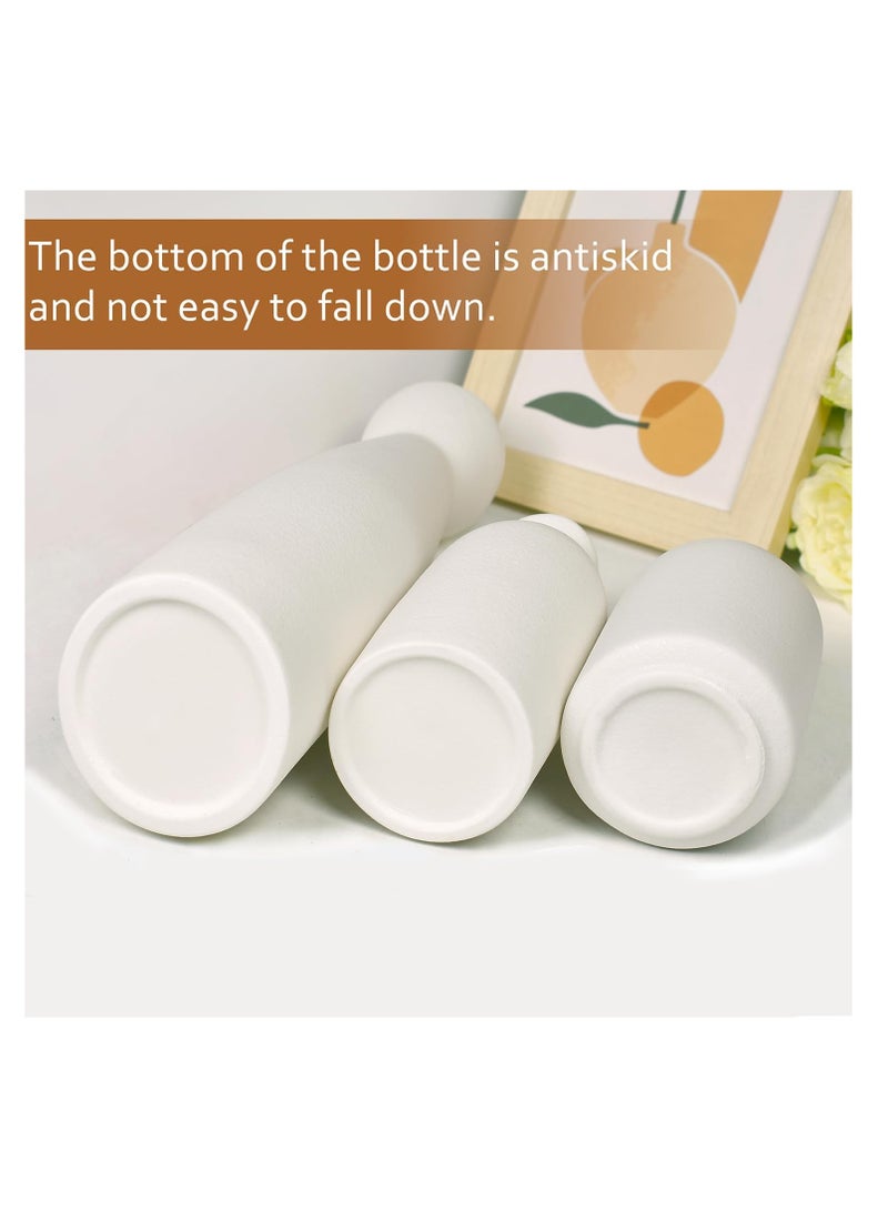 Hihonor White Ceramic vase Set-3 Small Flower vases for Decor,Modern Boho Farmhouse Home Decor,Modern Home Decor,Decorative vase for Pampas Grass&Dried Flowers,idea Shelf,Table,Bookshelf,Entryway Decor - Image 4